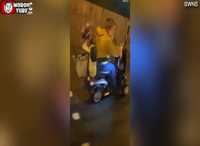 Video :A lady was observed pulling her dog along the road